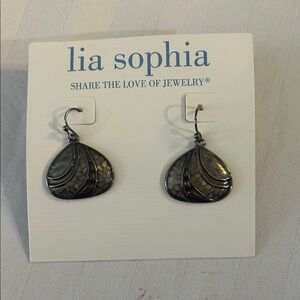 Lia Sophia Two-Tone Teardrop Earrings